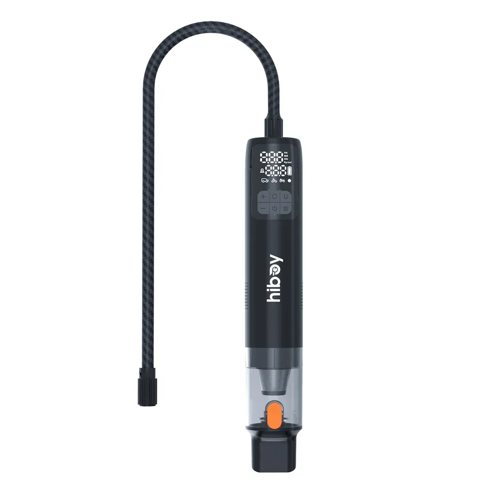 HIBOY – 2-in-1 Tire Inflator and Vacuum – Black