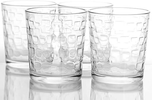 GIBSON – 4-Piece 13 oz Double Old Fashioned Glass Set – Clear