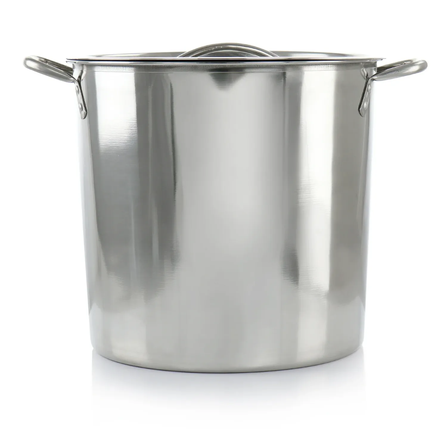 GIBSON – Whittington 16 Quart Stainless Steel Stock Pot with Lid – Silver