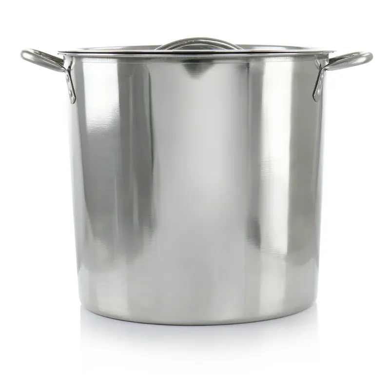 GIBSON – Whittington 16 Quart Stainless Steel Stock Pot with Lid – Silver