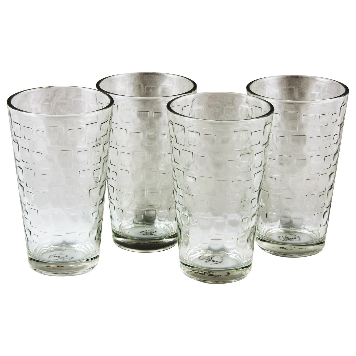 GIBSON – Great Foundations 4-Piece 16 oz Glass Tumbler Set – Clear