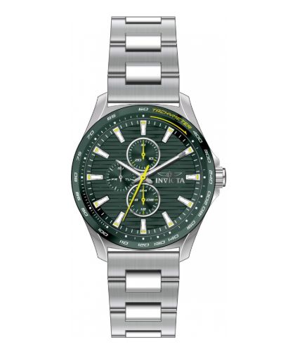 Invicta watch Racing Men 44mm Stainless Steel Steel Green dial 47549