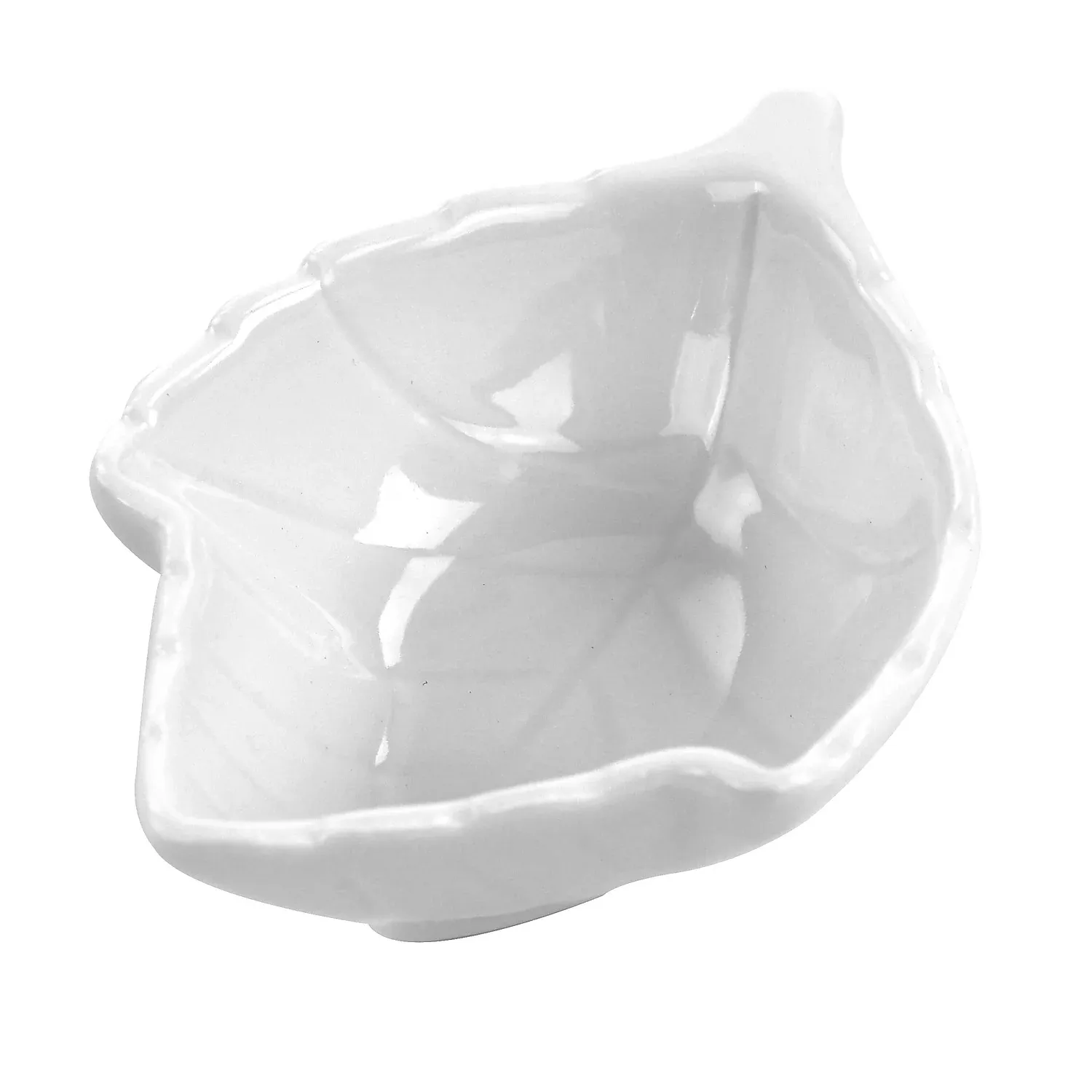 MARTHA STEWART 4-Piece Ceramic Tidbit Dish Set – Assorted Leaf Shapes