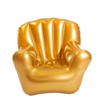 POOLCANDY – AirCandy Classic Inflatable Arm Chair – Metallic Gold