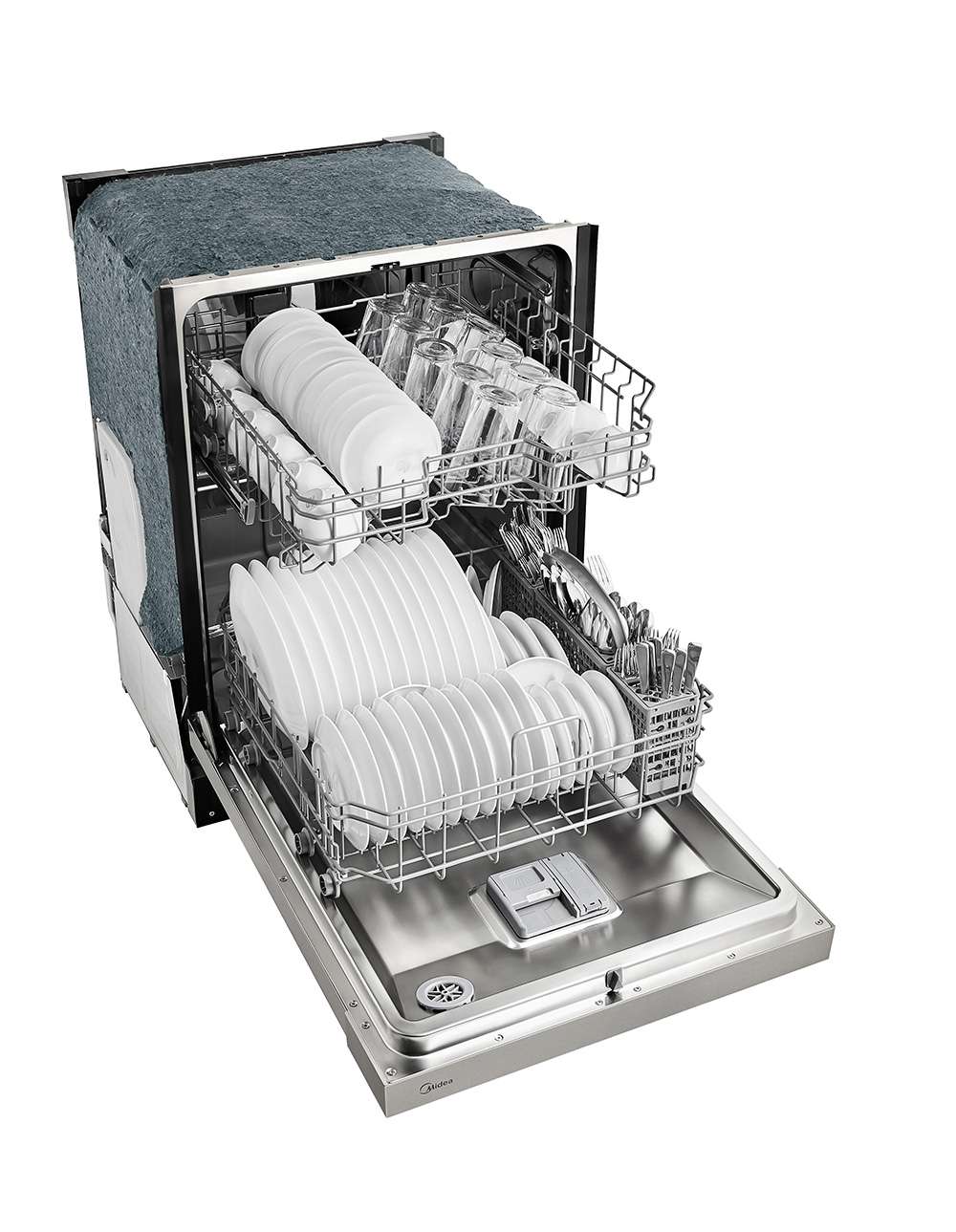 Midea 24 in Built-In Dishwasher with Extended Dry, MDF24P1BST