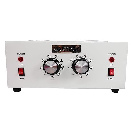 WAXNESS – Double Wax Heater 2 x 16 Oz – Silver