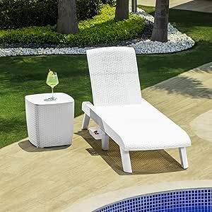 RIMAX – White Chaise Lounge - White