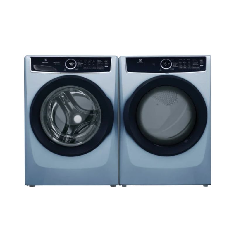 ELECTROLUX – Front Load Washer 4.5 cu. ft. + Electric Dryer 8.0 cu. ft. – Glacier Blue