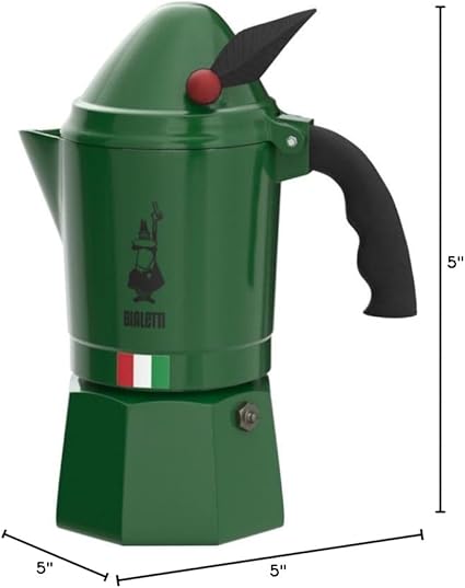 BIALETTI – Moka Express Alpina 3‑Cup – Green