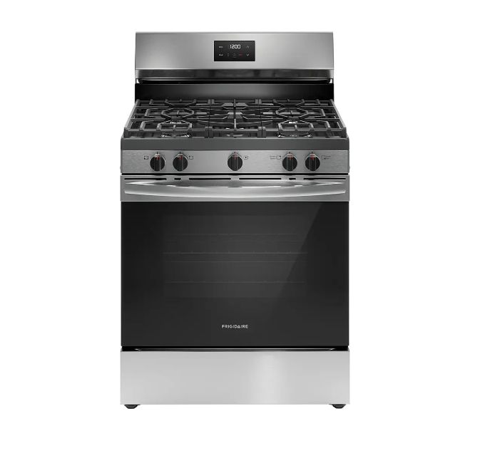 FRIGIDAIRE – 5.1 Cu. Ft. Freestanding Gas Range – Stainless Steel FRIGIDAIRE – 5.1 Cu. Ft. Freestanding Gas Range – Stainless Steel