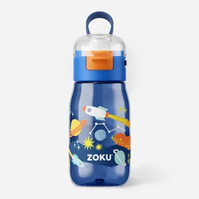 ZOKU – Kids Flip Gulp Bottle 16 oz – Blue Space ZOKU – Kids Flip Gulp Bottle 16 oz – Blue Space