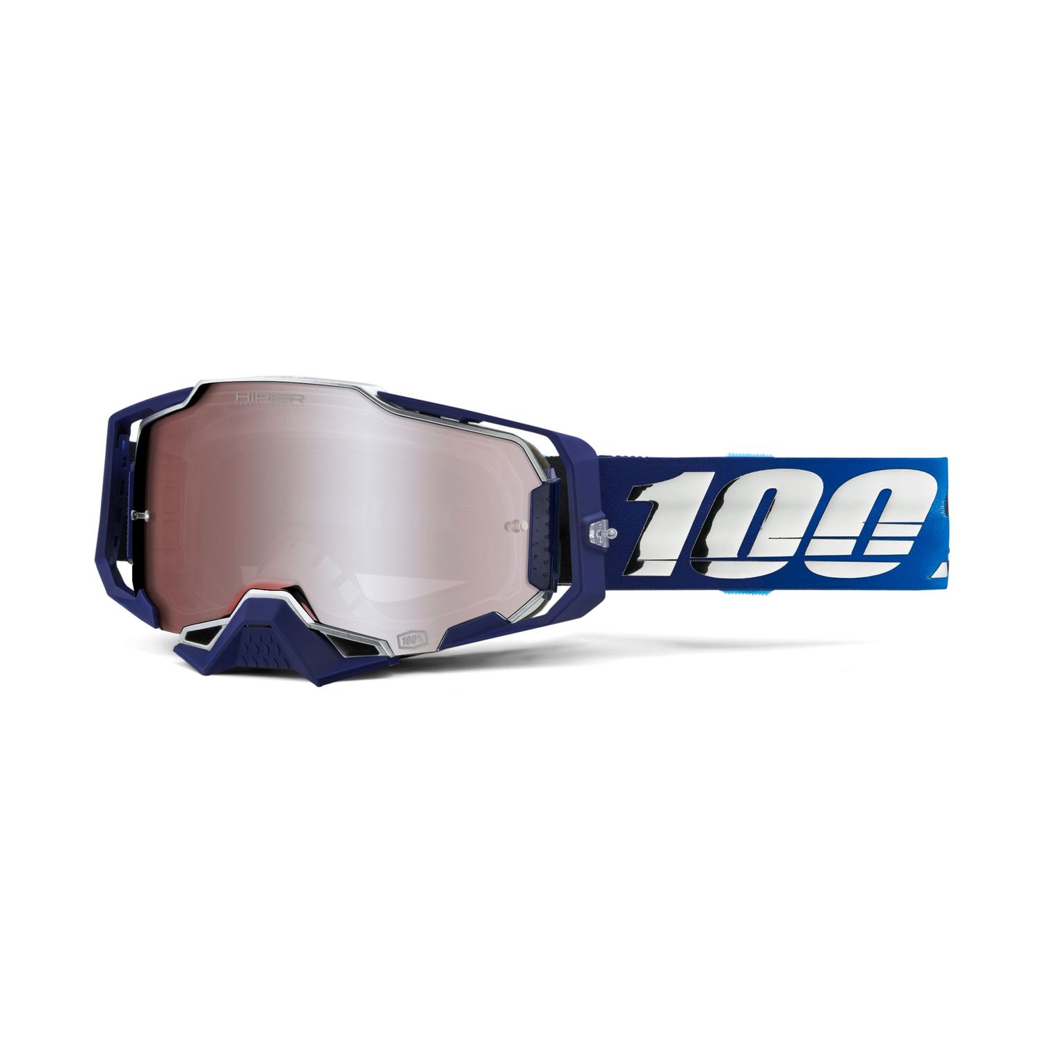 100% Goggle Armega HiPer Novel - Mirror Silver Flash Lens