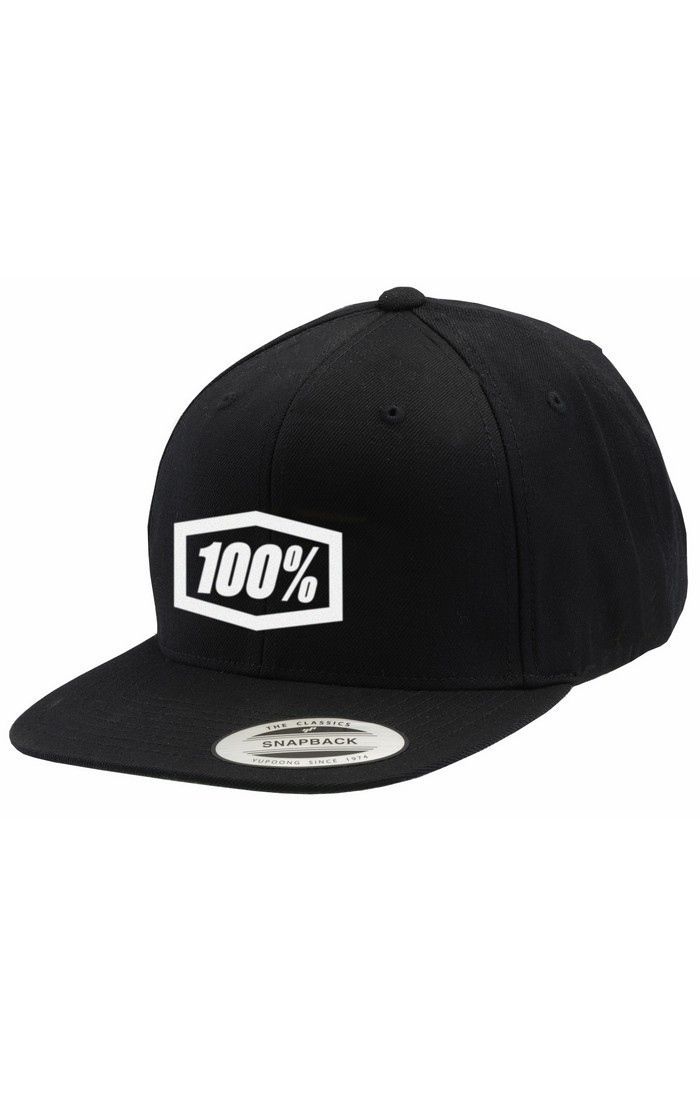 100% Hat Essential Snapback Black