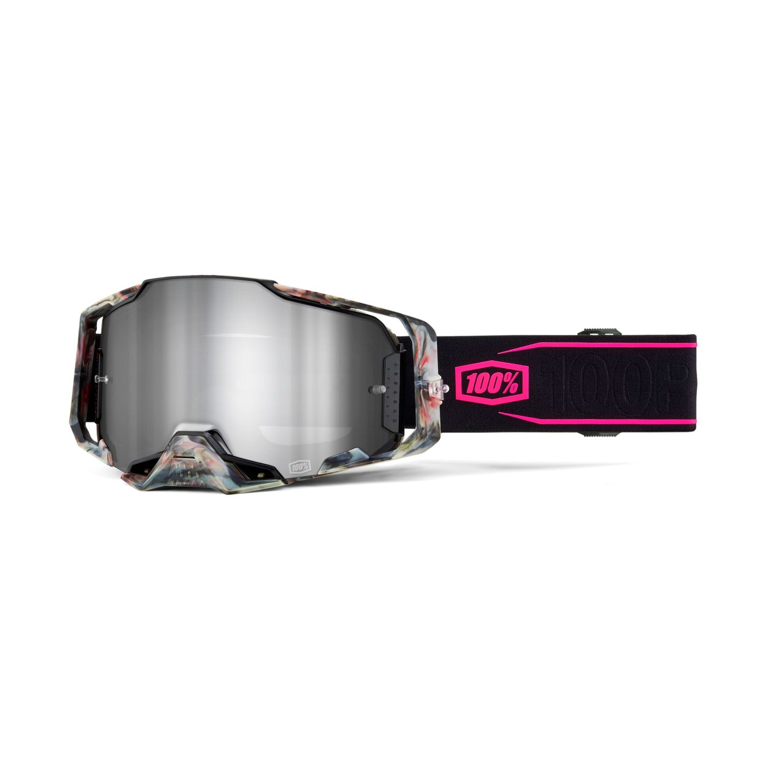100% Goggle Armega Sarcelle - Silver Mirror Lens