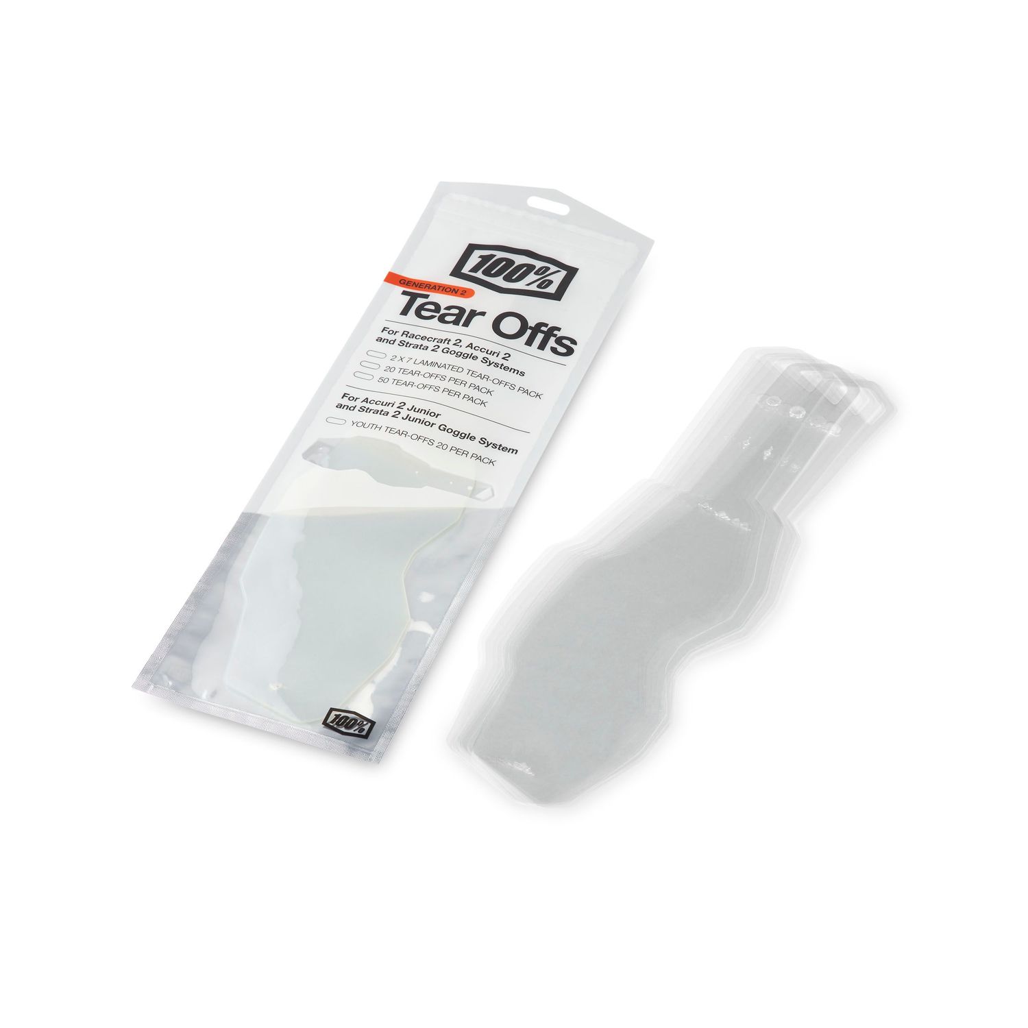 100% Tear-Offs RC2/AC2/ST2 Standard 20 Pk