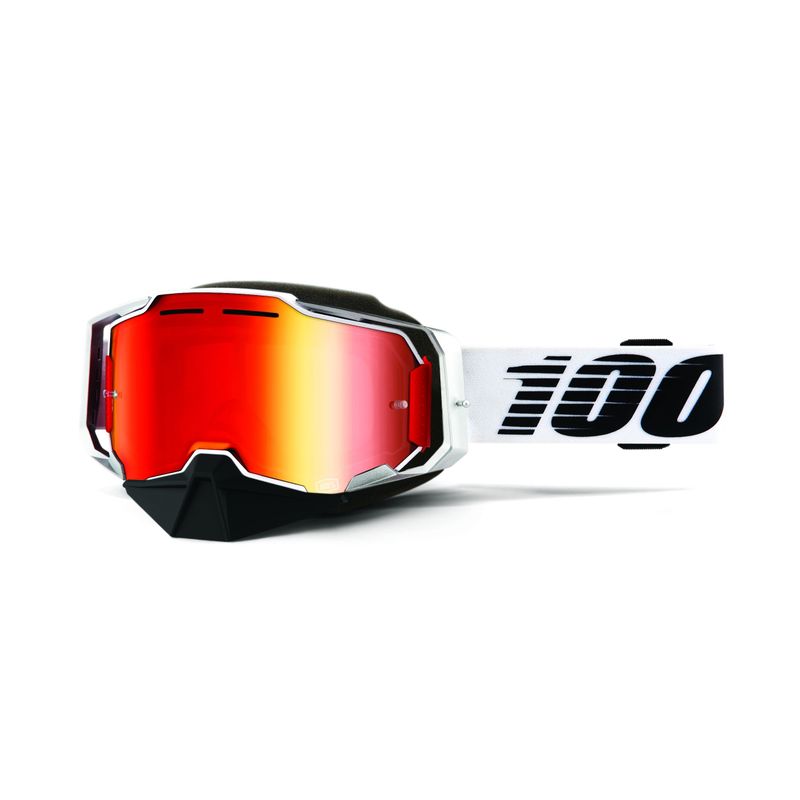 100% Goggle Armega Snowmobile Lightsaber - Mirror Red Lens