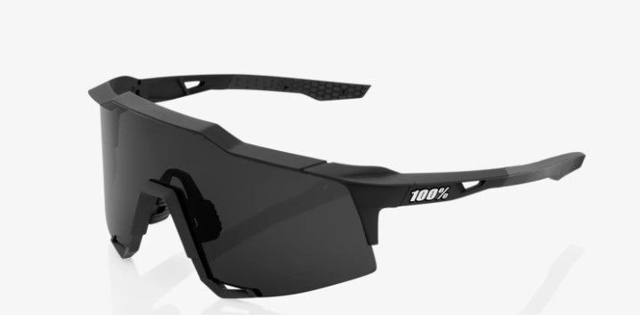 100% Sunglasses Speedcraft Soft Tact Black - Smoke Lens