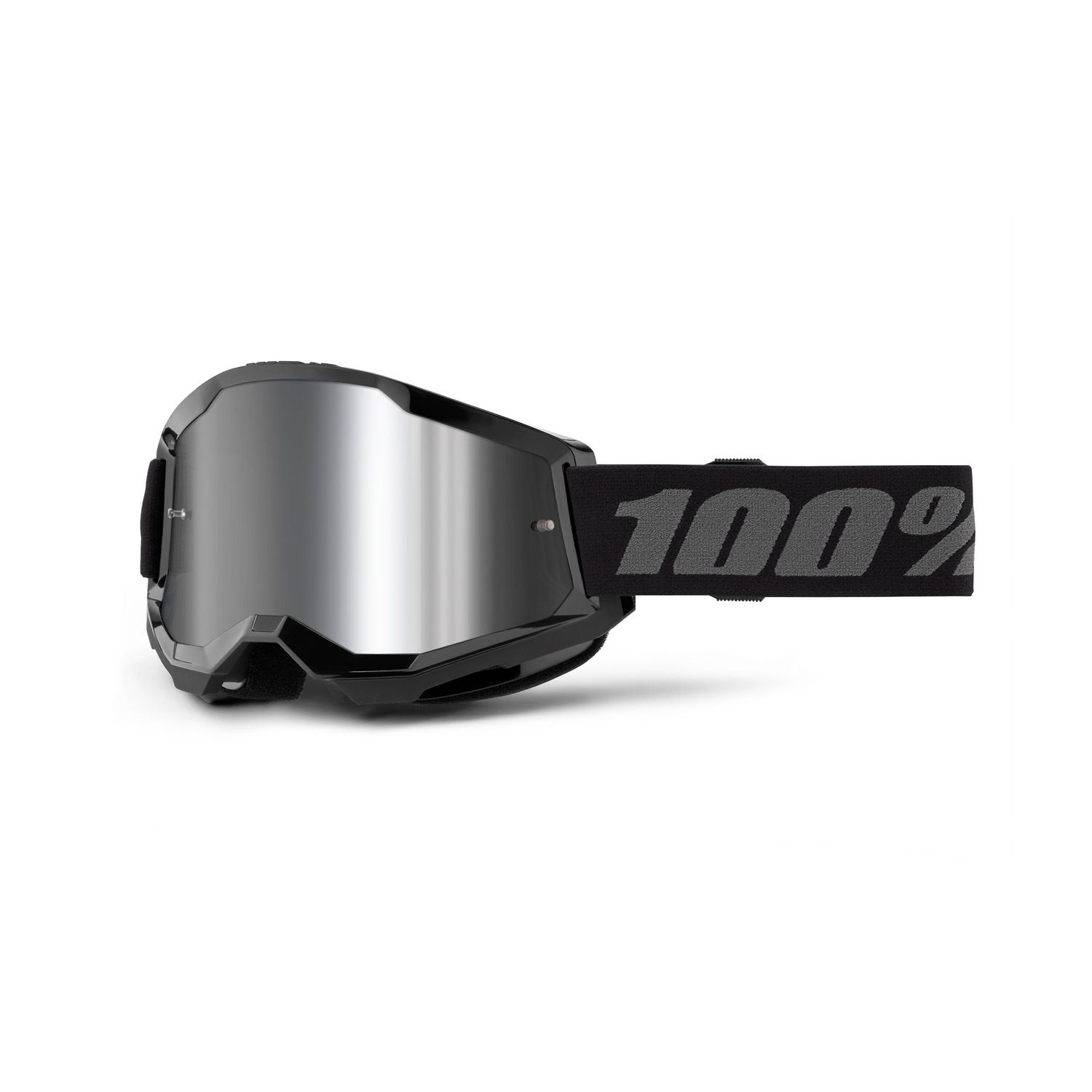 100% Goggle Strata 2 Junior Black - Silver Mirror