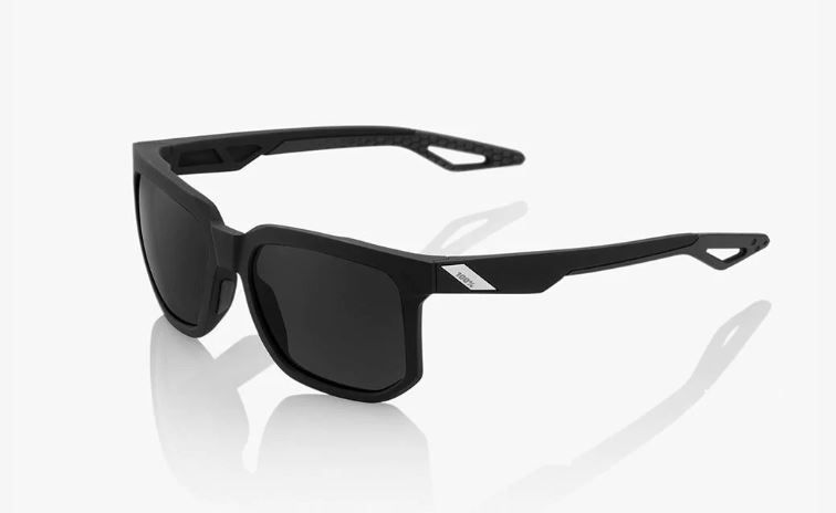 100% Sunglasses Centric Matte Black- Smoke Lens