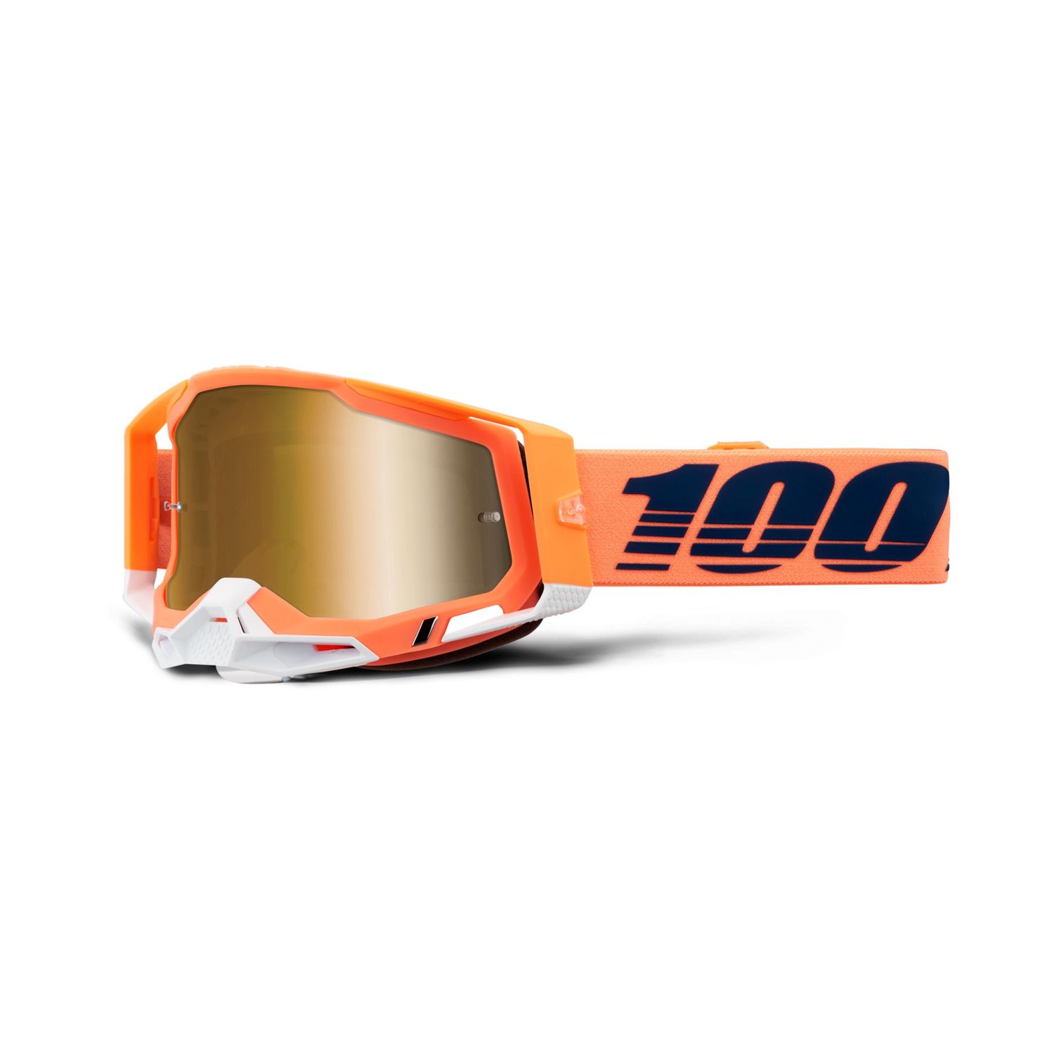 100% Goggle Racecraft 2 Coral - Mirror True Gold Lens