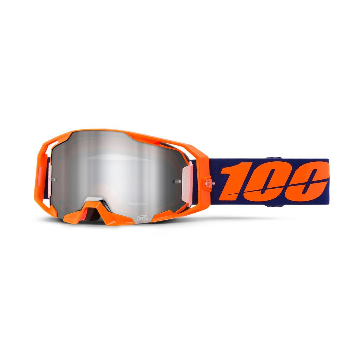 100% Goggle Armatic Orange Mirror Silver Flash