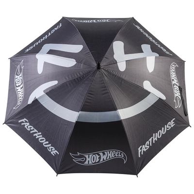 Smiley Hot Wheels Umbrella, Black/Grey OS