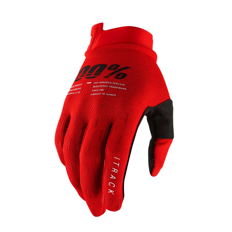 100% Gloves Itrack Red