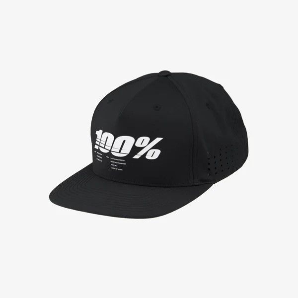 100% Hat Drive Snapback Black