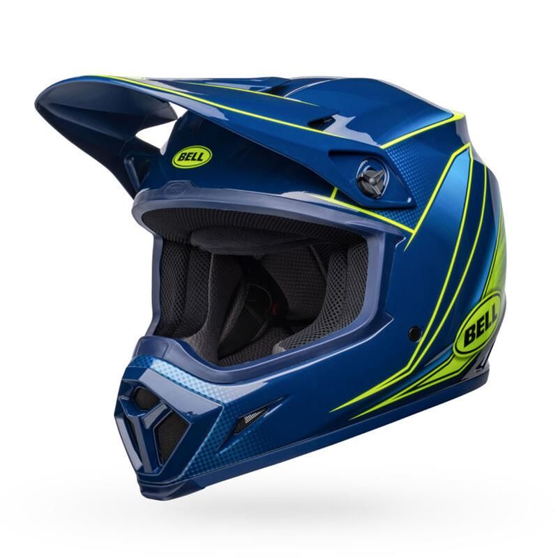 Bell Helmet MX-9 Mips Zone Gloss Navy/Retina S