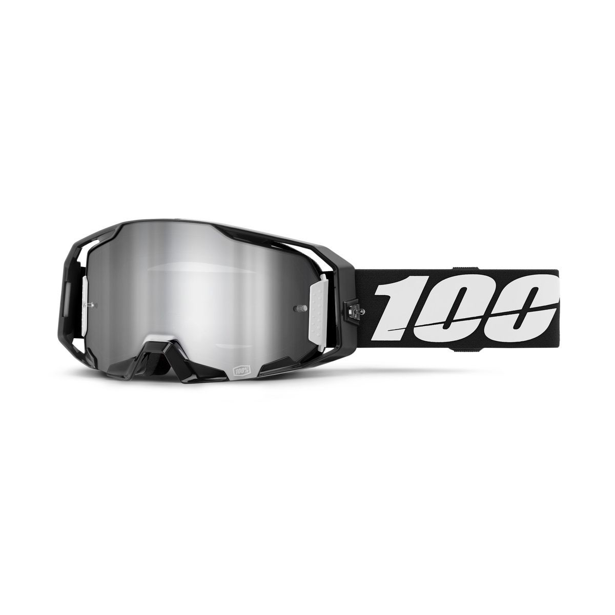 100% Goggle Armatic Black Silver Flash Mirror