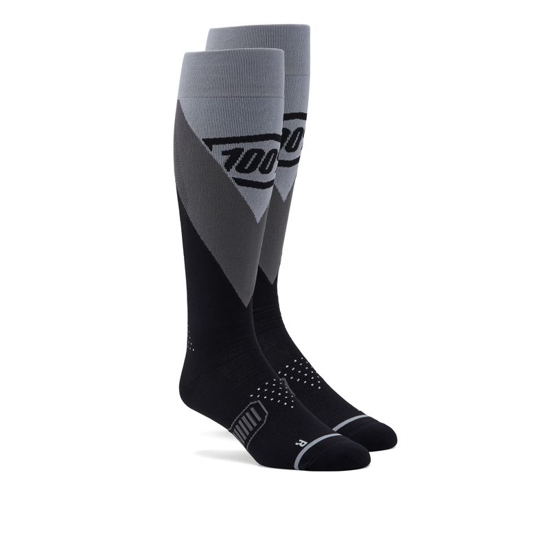 100% Socks Hi Side Thin MX Black - S/M