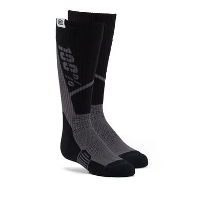 100% Socks Torque Youth Thick Comfort MX Black - L/XL