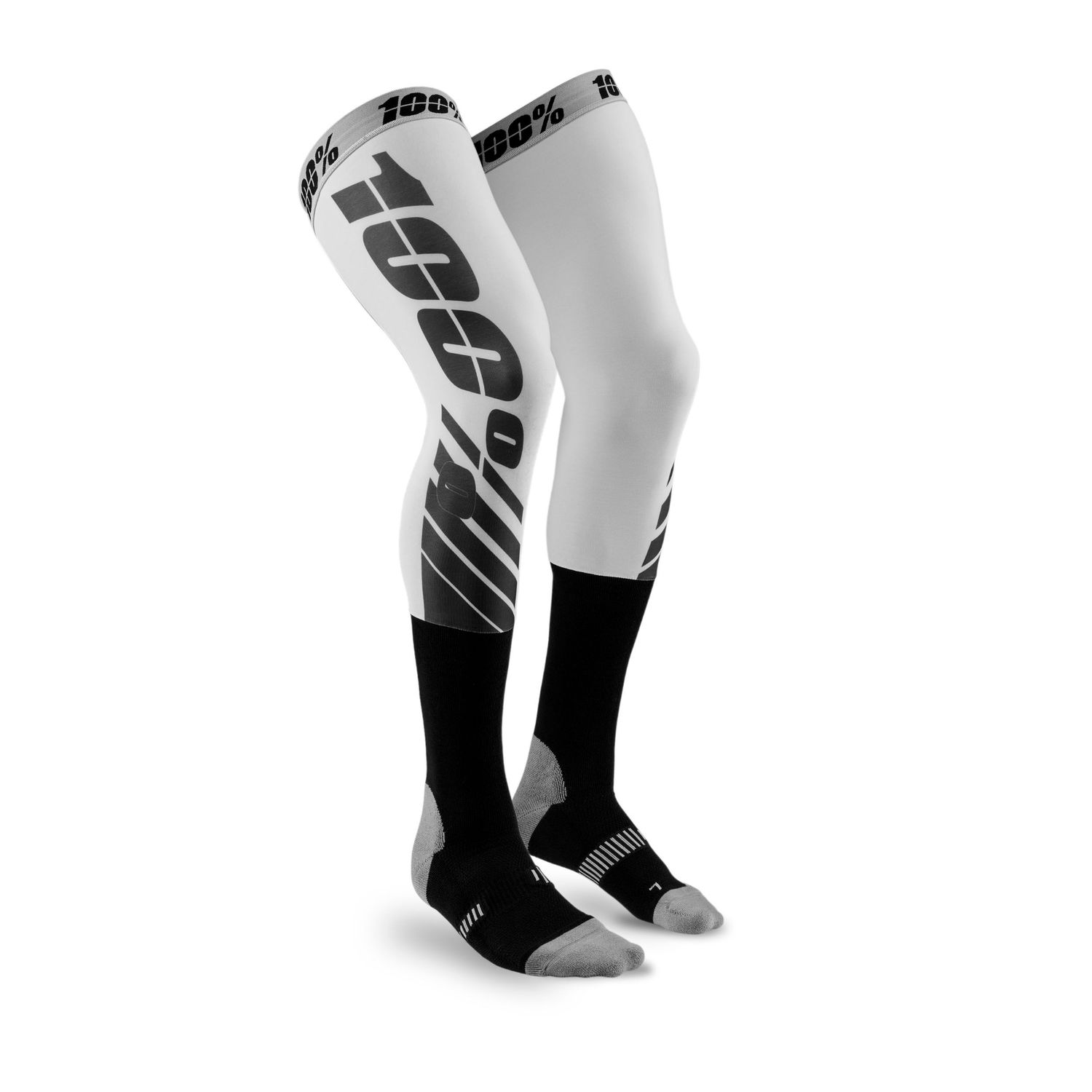 100% Socks Rev MX Knee Brace Flash Grey -S/MD