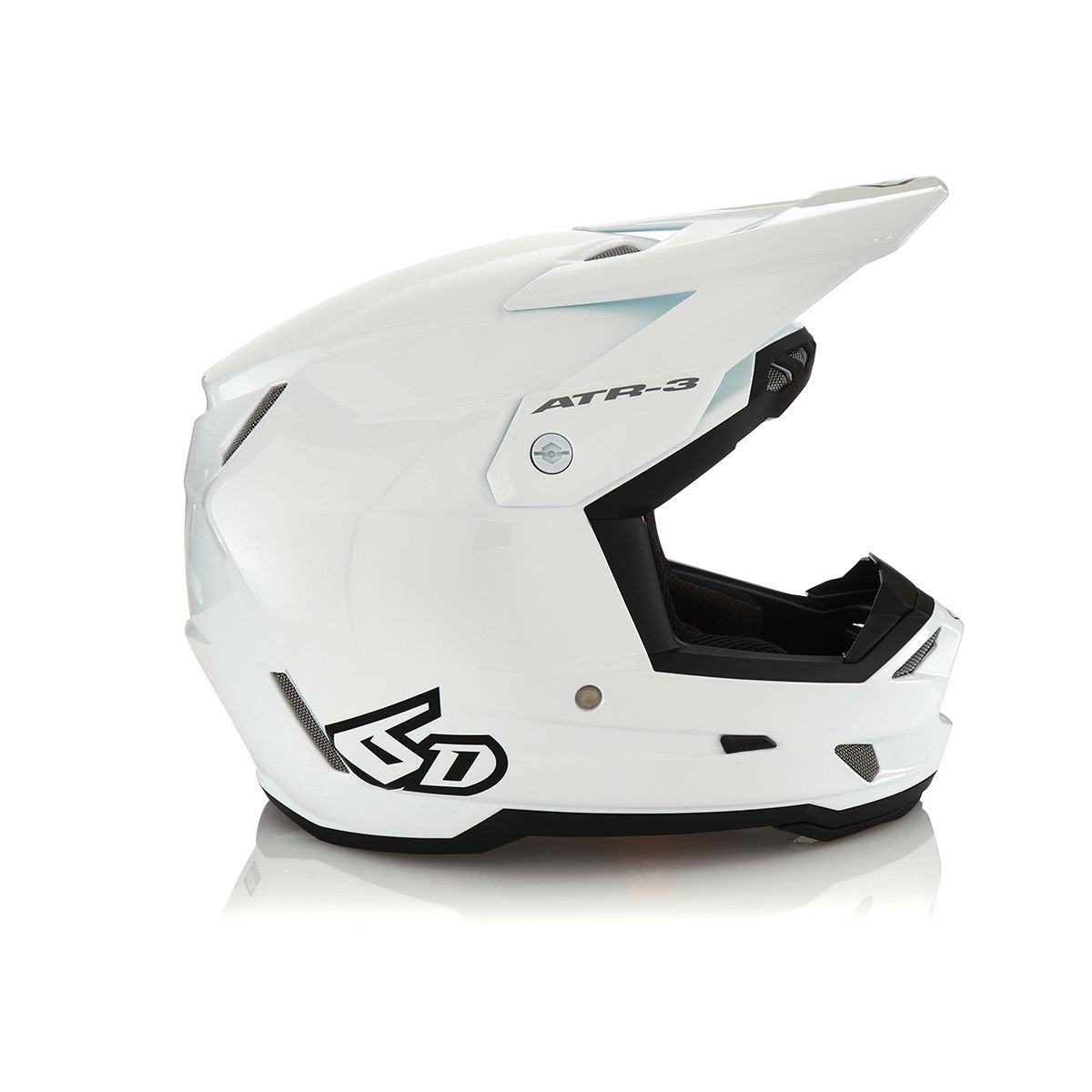 6D Helmet ATR-3 Solid Gloss White S