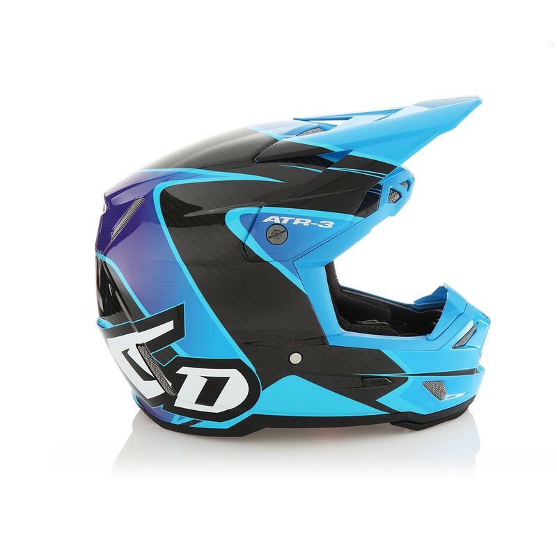 6D Helmet ATR-3Y Youth Wave Gloss Cyan Blue Purple YXL