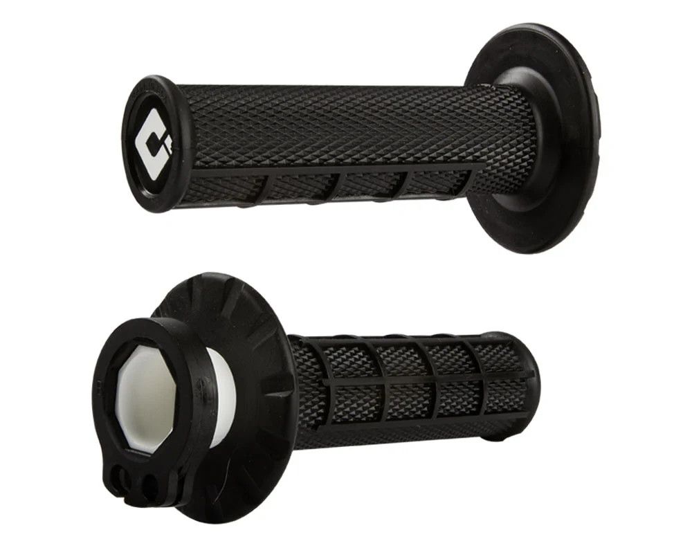 Odi V2 Half Waffle MX Lock-On Grips, Color: Black