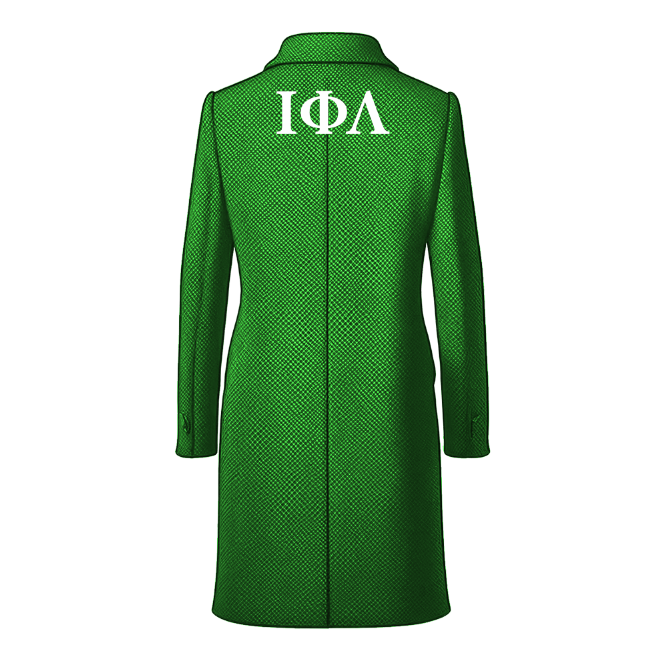 Iota Phi Lambda Embroidered Long Wool Coat