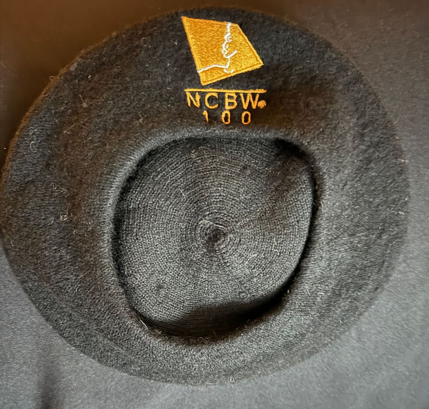 NCBW Embroidered Wool-Blend Beret