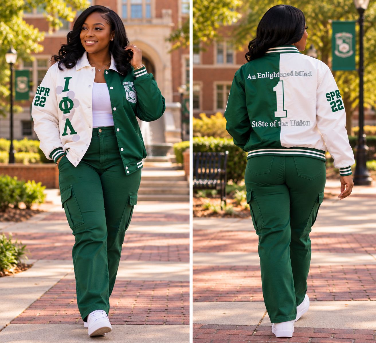 Two-Toned Iota Line Jacket