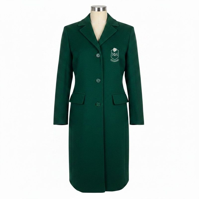 Iota Phi Lambda Embroidered Long Wool Coat