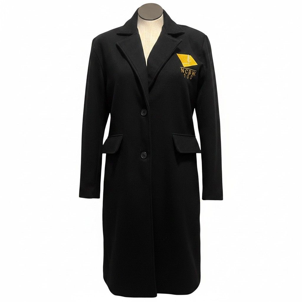 Embroidered Long Wool Coat Embroidered Long Wool Coat