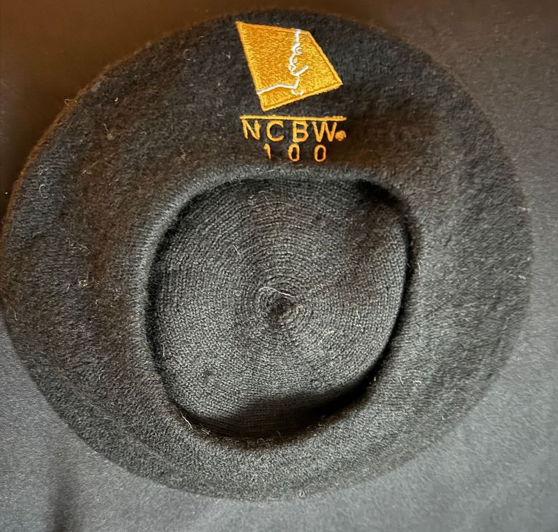 NCBW Embroidered Wool-Blend Beret