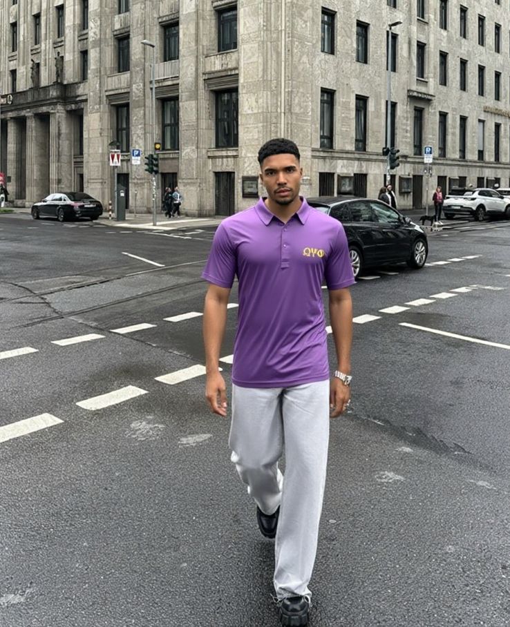 Omega Psi Phi Performance Grid Polo