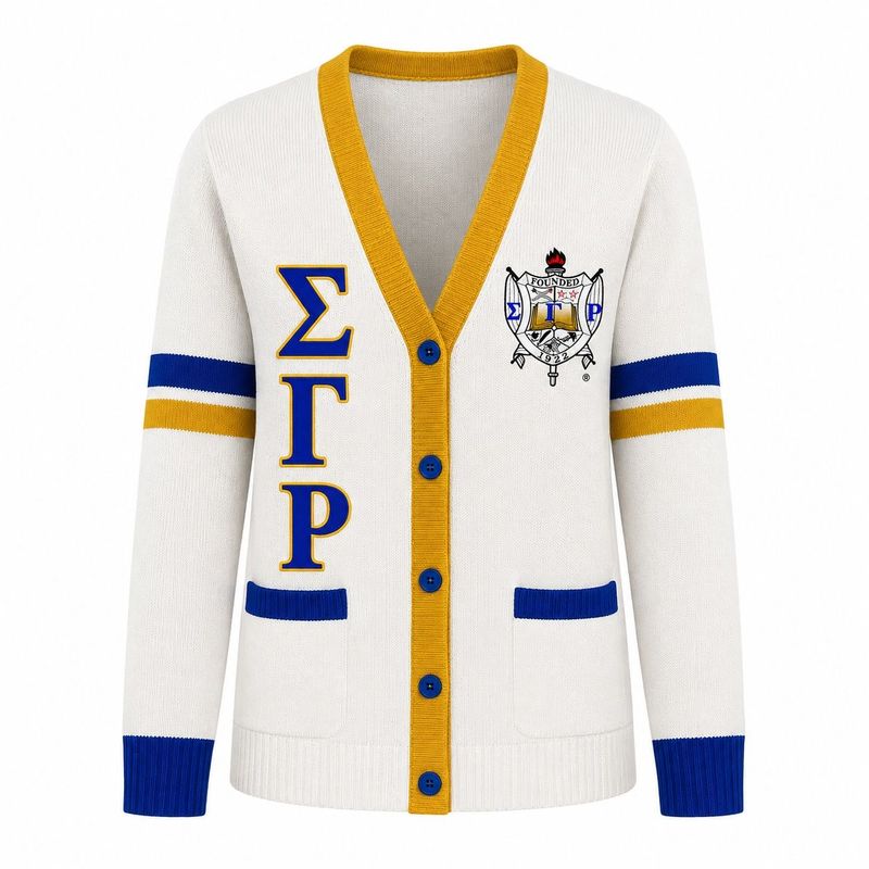Sigma Gamma Rho  Button-Down Cardigan Sweater