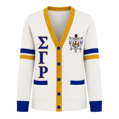 Sigma Gamma Rho Button-Down Cardigan Sweater Sigma Gamma Rho Button-Down Cardigan Sweater