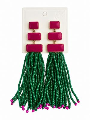 Bohemian Beaded Tassel Drop Earrings Bohemian Beaded Tassel Drop Earrings