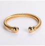 Stainless Steel Twisted Cable Cuff Bracelet
