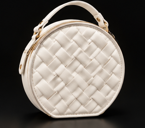 Chic Woven Round Crossbody Bag