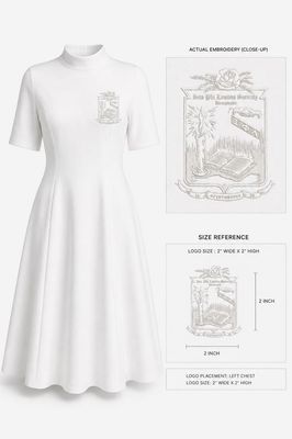 Iota Phi Lambda Embroidered Mock Neck Dress Iota Phi Lambda Embroidered Mock Neck Dress