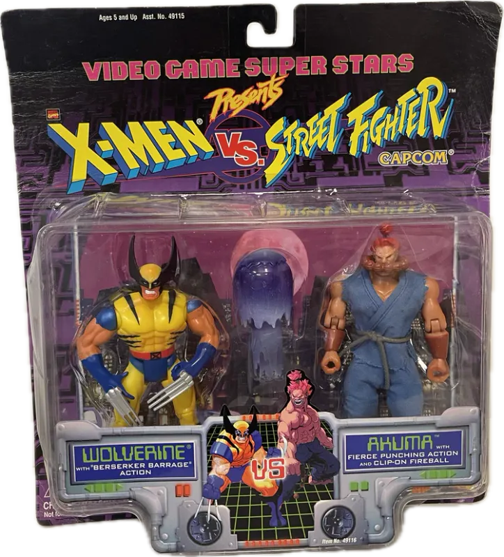 Video Game Super Stars X-Men vs. Streetfighter Wolverine vs. Akuma
